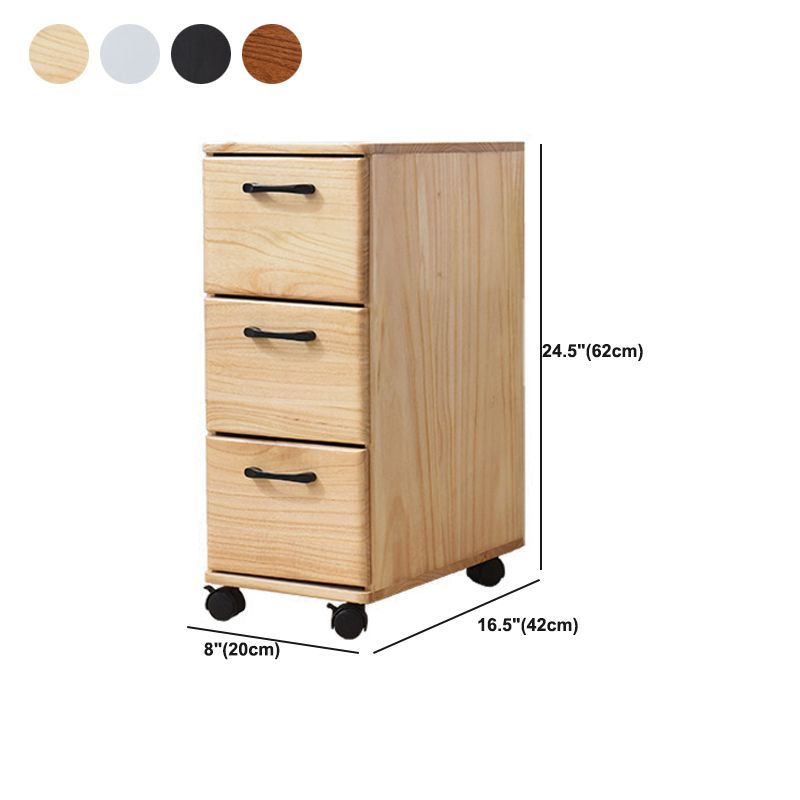 Coffre d'accent en bois massif avec tiroirs 23,62 "coffre de large sur roues