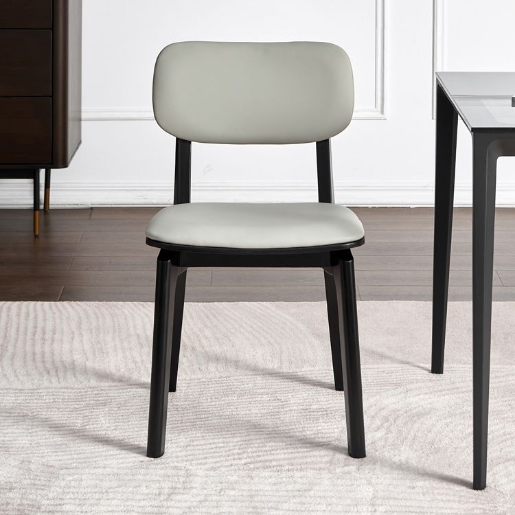 Contemporary Kitchen Dining Side Chair Opening Back Solid Wood Dining Side Chair Clearhalo ' kitchen&dining_furn' 'Dining Chairs' 'Dining Tables & Seating' 'dining_chair' 'furn' 'furn_dining_chair' 'Furniture' 'furniture_dining_chair' 'Kitchen & Dining Furniture' 'kitchen' 1200x1200_b077081b-5bdf-4e39-8087-4b0bd6cb9bdf