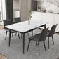 Modern 1/4/5/7 Pieces Dinette Set with White Sintered Stone Top Scalable Dining Table Set Clearhalo 'Dining Room Sets' 'Dining Tables & Seating' 'dining_room_set' 'furn' 'furn_dining_room_set' 'Furniture' 'furniture_dining_room_set' 'Kitchen & Dining Furniture' 1200x1200_b07733ea-00b8-49e8-a1dc-e9e6d926ada5