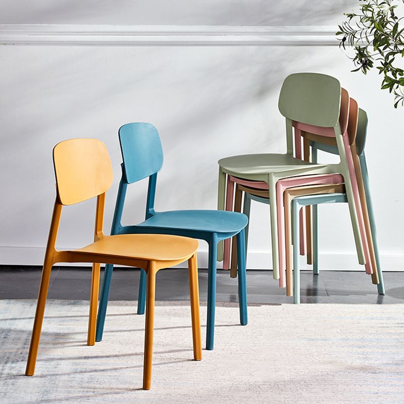 Minimalist Style Stackable Plastic Side Chair Colorful Armless Dining Chairs for Home Use Clearhalo ' kitchen&dining_furn' 'Dining Chairs' 'Dining Tables & Seating' 'dining_chair' 'furn' 'furn_dining_chair' 'Furniture' 'furniture_dining_chair' 'Kitchen & Dining Furniture' 'kitchen' 1200x1200_b07b828c-9077-4603-9829-633ebf91e21f