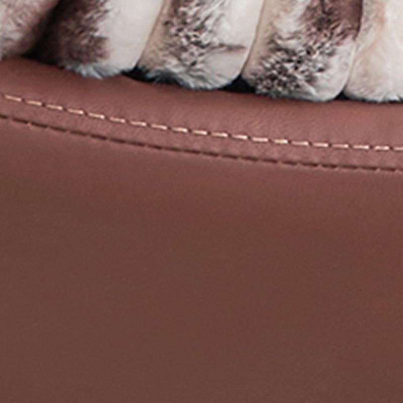 Sedia accento posteriore trapuntato sedia laterale girevole con gambe a 4 stelle