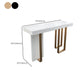 Mesa de bar rectangular Glam, mesa con pedestal doble de mármol para interiores