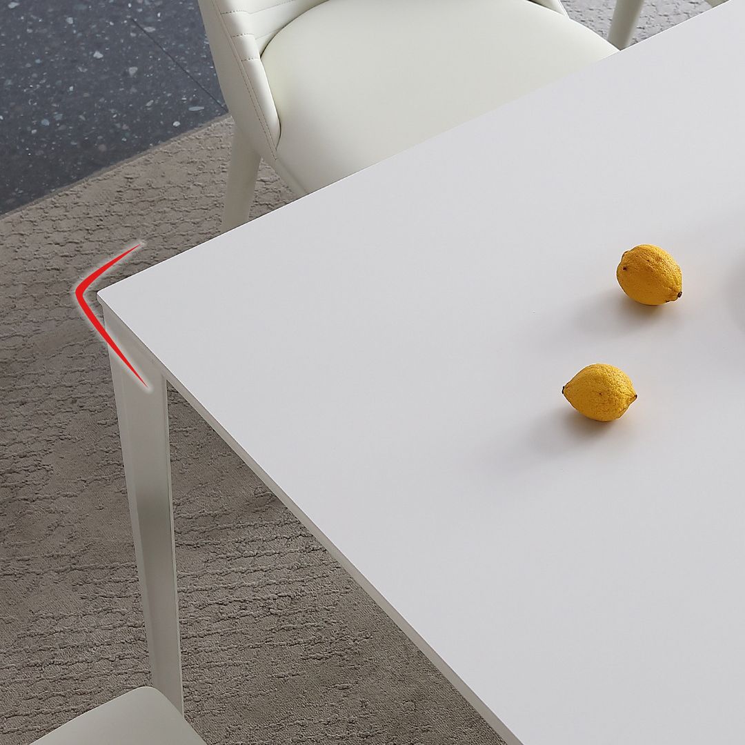 Modern Sintered Stone White Dining¬†Room¬†Set with Rectangle Table Formal Dining Table Furniture Clearhalo 'Dining Room Sets' 'Dining Tables & Seating' 'dining_room_set' 'furn' 'furn_dining_room_set' 'Furniture' 'furniture_dining_room_set' 'Kitchen & Dining Furniture' 'kitchen&dining_furn' 'kitchen' 1200x1200_b07d9b3b-be54-4baf-884b-7a363c7fbb51