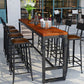 Table à hauteur de bar en bois Table de bistro de style industriel avec base en métal