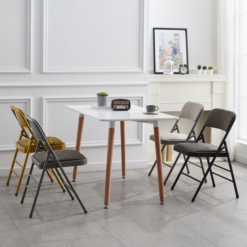 Contemporary Metal Dining Chair Home Armless Folding Open Back Dining Side Chair Clearhalo ' kitchen&dining_furn' 'Dining Chairs' 'Dining Tables & Seating' 'dining_chair' 'furn' 'furn_dining_chair' 'Furniture' 'furniture_dining_chair' 'Kitchen & Dining Furniture' 'kitchen' 1200x1200_b07fc3cb-254d-4f94-9b09-ac5f25dfb167