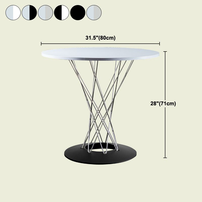 Modern Style Dining Table Round Dining Table with Metal Base for Home Use Clearhalo ' dining_table' 'Dining Tables & Seating' 'Dining Tables' 'Furniture' 'furniture_dining_table' 'Kitchen & Dining Furniture' 'kitchen&dining_furn' 'kitchen' 'kitchen_dining_table' 1200x1200_b080a892-00de-46ed-9098-757abca25fe4