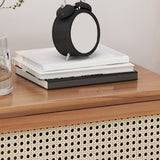 Accento contemporaneo tavolo da comodino con finitura antica con porte con porte