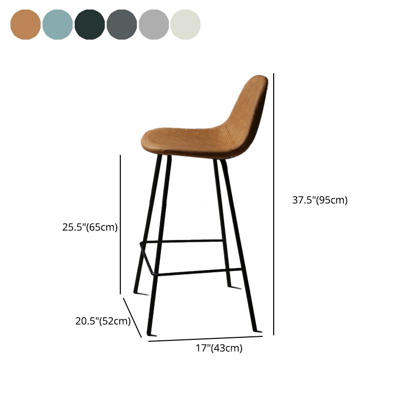 Industrial Style Bar-stool Iron Legs Counter Stool for Kitchen Bar Clearhalo 'Bar Furniture' 'Bar Stools' 'bar_stools' 'furn' 'furn_bar_stools' 'furniture_bar_stools' 'Kitchen & Dining Furniture' 'kitchen&dining_furn' 'kitchen' 'kitchen_furn' Furniture' 1200x1200_b08172b5-450a-4b38-887b-aeef74e45f35