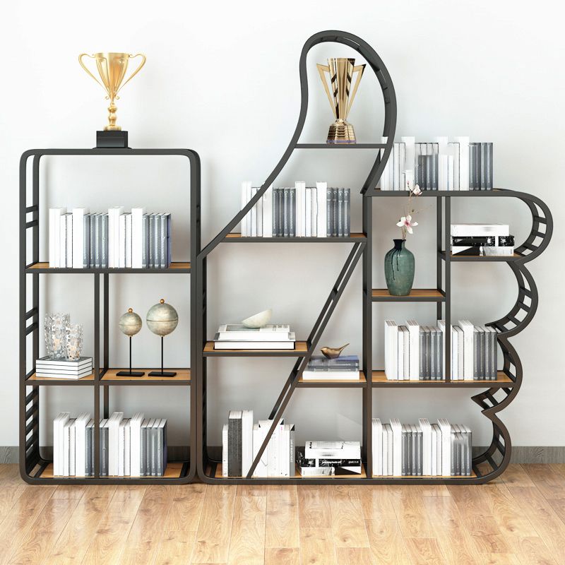 Geometric Shelf Bookcase Modern Metal Bookshelf for Home Office Clearhalo 'Bookcases' 'furn' 'furn_bookcases' 'Furniture' 'furniture_bookcases' 'Office Furniture' 1200x1200_b083991c-ad0f-46ff-a35d-677df4898961