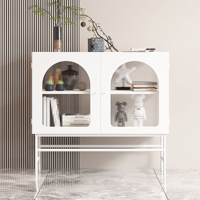 Metallic Finish Contemporary Dining Server Kitchen Sideboard with Cabinets Clearhalo 'buffet_sideboard' 'Buffets & Sideboards' 'furn' 'furn_buffet_sideboard' 'Furniture' 'Kitchen & Dining Furniture' 1200x1200_b0843023-bce3-49d4-9ad1-062a02e8c438