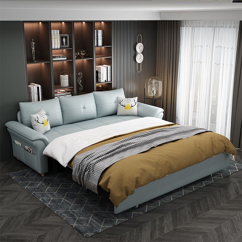 Square Arm Sofa with Loose Back Convertible Sleeper with Storage and Foldable Clearhalo 'furn' 'furn_sofas' 'Furniture' 'furniture_sofas' 'kitchen' 'kitchen_sofas' 'Living Room Furniture' 'Sofa' 'sofas' 1200x1200_b085be5c-dfca-4612-8fe6-b42ab0384d88