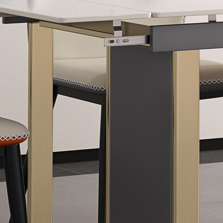 Scandinavian Sintered Stone Dining Room Set with Rectangle Table and Self-StoringLeaf Dining Set Clearhalo 'Dining Room Sets' 'Dining Tables & Seating' 'dining_room_set' 'furn' 'furn_dining_room_set' 'Furniture' 'furniture_dining_room_set' 'Kitchen & Dining Furniture' 'kitchen&dining_furn' 'kitchen' 1200x1200_b0861208-b7d8-4d14-b2d1-0ae16214c505