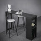 Industrial Style Rectangle Bar Table 42-inch Height Iron Pedestal Bistro Table Clearhalo 'Bar Furniture' 'Bar Tables' 'bar_tables' 'furn' 'furn_bar_tables' 'Furniture' 'furniture_bar_tables' 'Kitchen & Dining Furniture' 1200x1200_b088d877-f681-421a-aa67-c72ba6ecf078