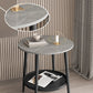 4 Legs Round Side Table Modern  Slate Sofa Corner Table with Storage