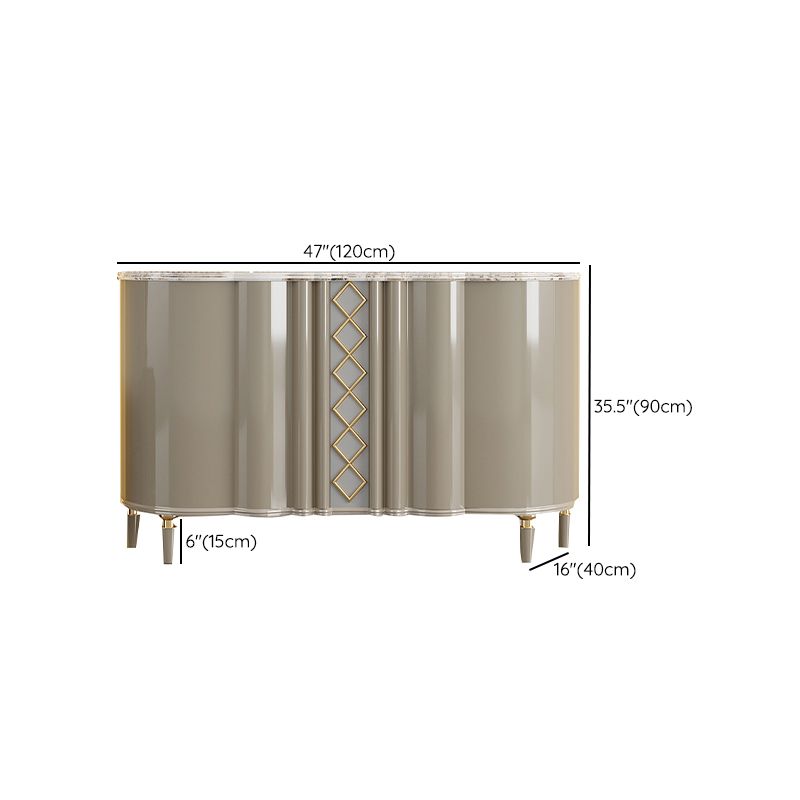 Contemporary Side Board Stone Sideboard Table with Doors for Kitchen Clearhalo 'buffet_sideboard' 'Buffets & Sideboards' 'furn' 'furn_buffet_sideboard' 'Furniture' 'Kitchen & Dining Furniture' 1200x1200_b08b2964-1acf-474d-bdb0-e51aa7b61976