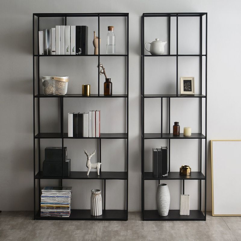 Modern Style Bookcase Open Back Metal Bookshelf for Home Office