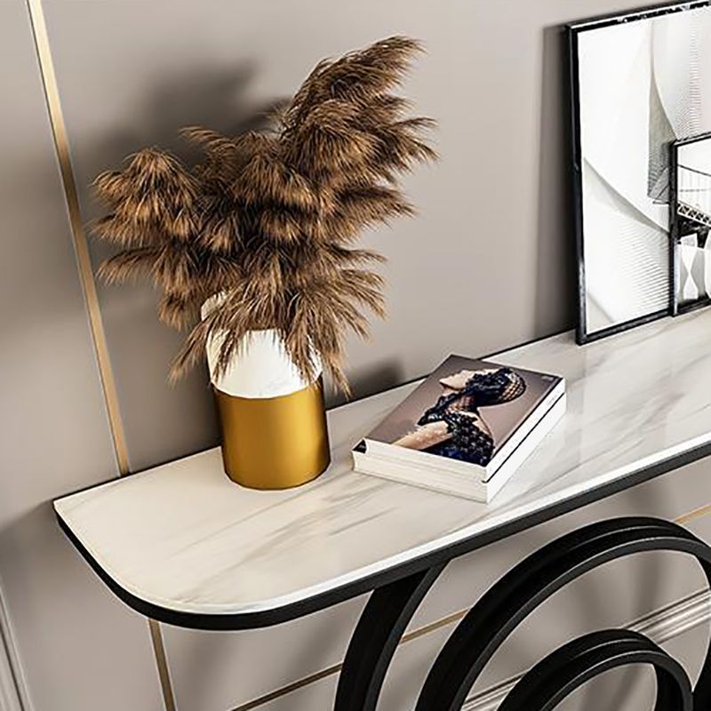 Tavolino moderno di accento di mezza luna per la sala da divano per sala