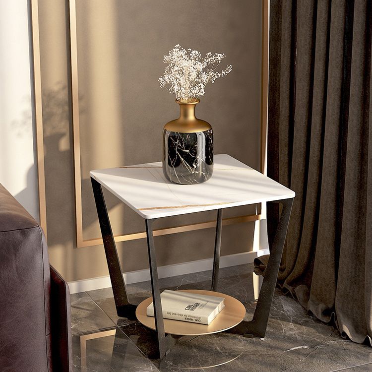Industrial Accent Table Nightstand Lower Shelf Night Table for Bedroom Clearhalo 'Bedroom Furniture' 'furn' 'furn_night_stand' 'Furniture' 'night_stand' 'Nightstands' 1200x1200_b08cceaa-f4e2-4cc6-b3e6-094a3bae2841