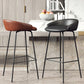 Glam Counter Bar Stool Armless Leather Bar Stool with Footrest Steel Base Clearhalo 'Bar Furniture' 'Bar Stools' 'bar_stools' 'furn' 'furn_bar_stools' 'furniture_bar_stools' 'Kitchen & Dining Furniture' 'kitchen&dining_furn' 'kitchen' 'kitchen_furn' Furniture' 1200x1200_b08ebc7e-d4c6-484c-94ac-cf6310e62d17