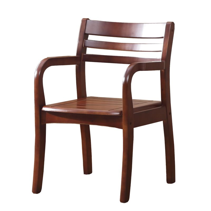 Wood Ladder Back Dining Armchair Traditional Rubberwood Arm Single Chair Clearhalo ' kitchen&dining_furn' 'Dining Chairs' 'Dining Tables & Seating' 'dining_chair' 'furn' 'furn_dining_chair' 'Furniture' 'furniture_dining_chair' 'Kitchen & Dining Furniture' 'kitchen' 1200x1200_b08fb380-a3e5-43fa-9555-9bac9984e4b9