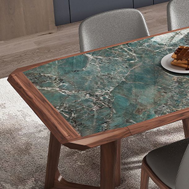 Designer Style Sintered Stone Dining Set Rectangle 1/4/5/7 Pieces Wooden Table with Chairs Clearhalo 'Dining Room Sets' 'Dining Tables & Seating' 'dining_room_set' 'furn' 'furn_dining_room_set' 'Furniture' 'furniture_dining_room_set' 'Kitchen & Dining Furniture' 1200x1200_b08fc37b-7672-4227-adcb-4af107b4aae3