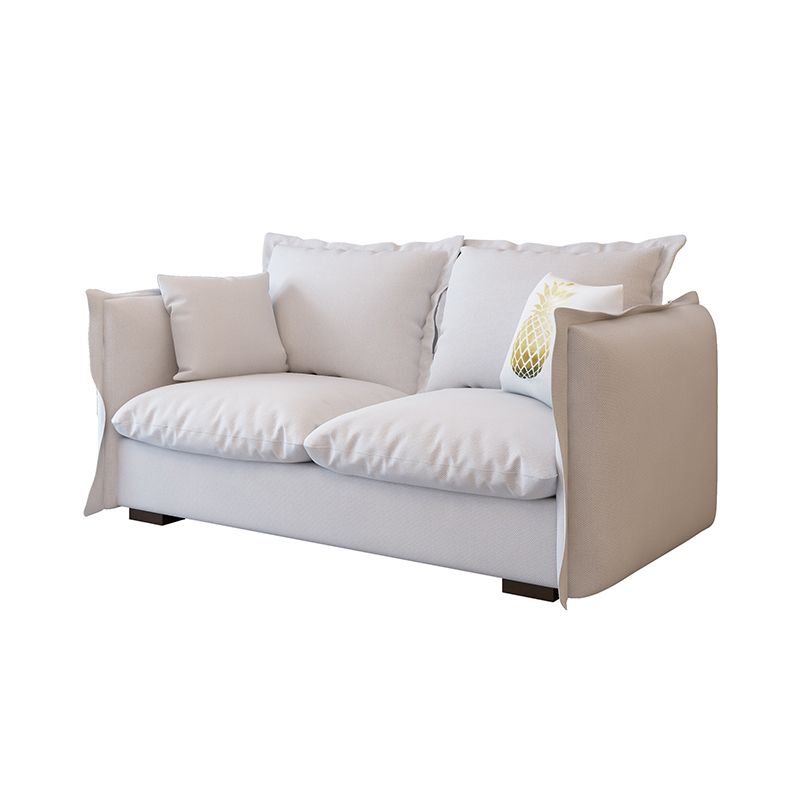 Nordic Square Arm Standard Sofa Beige Pillow Back Couch for Living Room Clearhalo 'Furniture' 'furniture_sofas' 'Living Room Furniture' 'Sofa' 'sofas' 1200x1200_b0917073-a77d-4e25-b019-3674390b1d1f
