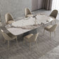 Modern Kitchen Stone Furniture 1/4/5/7 Pieces Rectangle Dining Room Table with Side Chairs Clearhalo 'Dining Room Sets' 'Dining Tables & Seating' 'dining_room_set' 'furn' 'furn_dining_room_set' 'Furniture' 'Kitchen & Dining Furniture' 1200x1200_b0928df5-d204-422d-aa5e-cb8d5a309b4a
