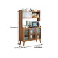 Modern Style Kitched Sideboard Glass Door Wooden Cabinet Storage Sideboard