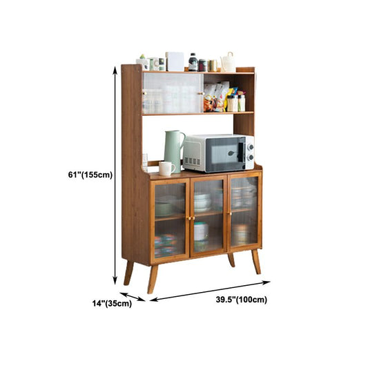 Moderne stijl keukens bijbord glazen deur houten kast opslag bijboard