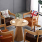 Scandinavian Pedestal Coffee Table Set Round Wooden Coffee Table for Living Room