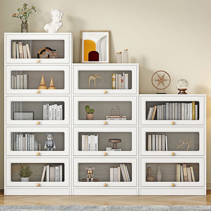 Modern Engineered Wood Bookshelf Standaard gesloten achterste boekenkast met deuren