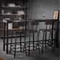 Industrial Rectangle Solid Wood Bar Table Set 1/5 Pieces Counter Table with High Stools Clearhalo 'Bar Furniture' 'furn' 'furn_home_bar_bar_sets' 'Furniture' 'Home Bars & Bar Sets' 'home_bar_bar_sets' 'Kitchen & Dining Furniture' 1200x1200_b0940398-54a5-4988-8374-f4c77ff1593e