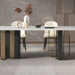 Traditional Luxury Furniture Stainless Steel Double Pedestal Base Dinner Table