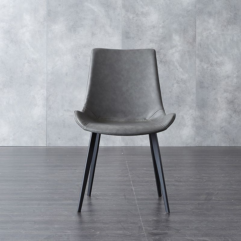 Modern Style Faux Leather Chair 20'' Wide Parsons Dining Chair for Home Use Clearhalo ' kitchen&dining_furn' 'Dining Chairs' 'Dining Tables & Seating' 'dining_chair' 'furn' 'furn_dining_chair' 'Furniture' 'furniture_dining_chair' 'Kitchen & Dining Furniture' 'kitchen' 1200x1200_b0946063-3485-4d38-a0a6-d4213f6e6c79