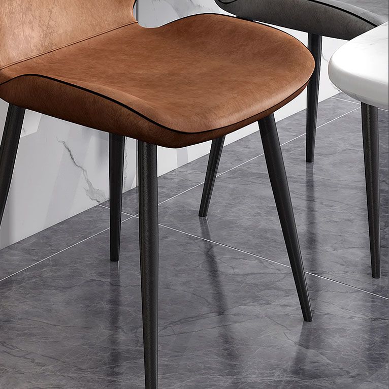 Minimalist Style Wingback Parsons Chairs Armless Dining Chairs for Kitchen Clearhalo ' kitchen&dining_furn' 'Dining Chairs' 'Dining Tables & Seating' 'dining_chair' 'furn' 'furn_dining_chair' 'Furniture' 'furniture_dining_chair' 'Kitchen & Dining Furniture' 'kitchen' 1200x1200_b0948538-8ea3-41b9-a22f-ef5f9fdb092b