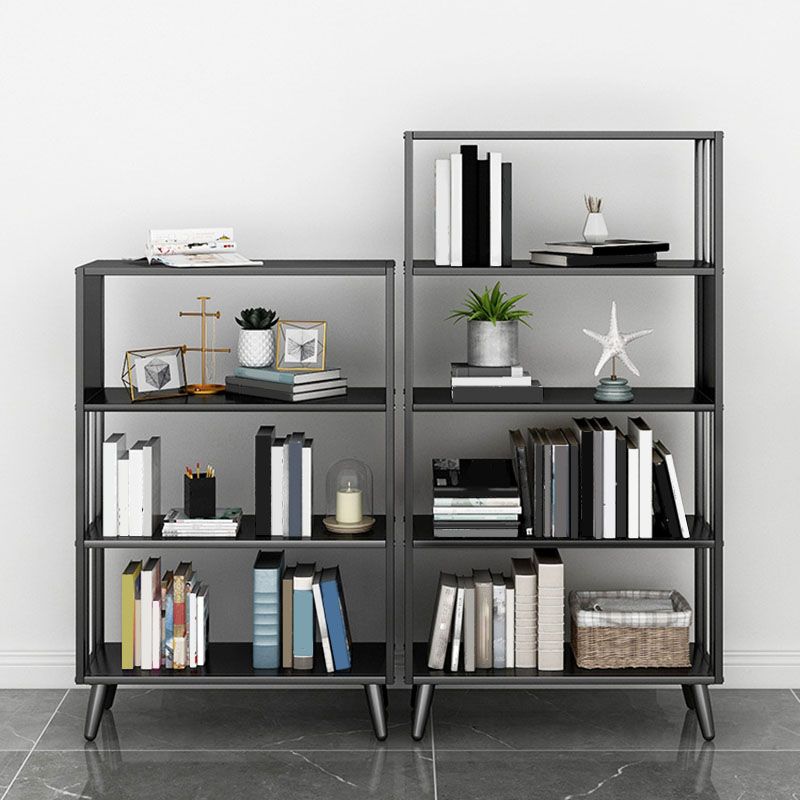 12 "W Black Iron Frame Bookshelf Modern Open Storage Bookcase per Home Office