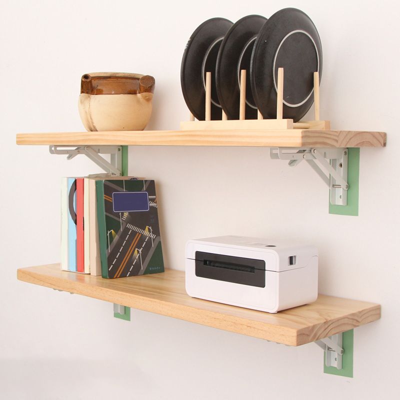 Natural Contemporary Floating Bookshelf Wall Mounted Wooden Shelf Clearhalo 'Bookcases' 'furn' 'furn_bookcases' 'Furniture' 'Office Furniture' 1200x1200_b097139d-db50-427b-83e4-ede7c49c9e83