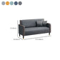 コンテンポラリースタイルスクエアアームソファリビングルームファブリックシート