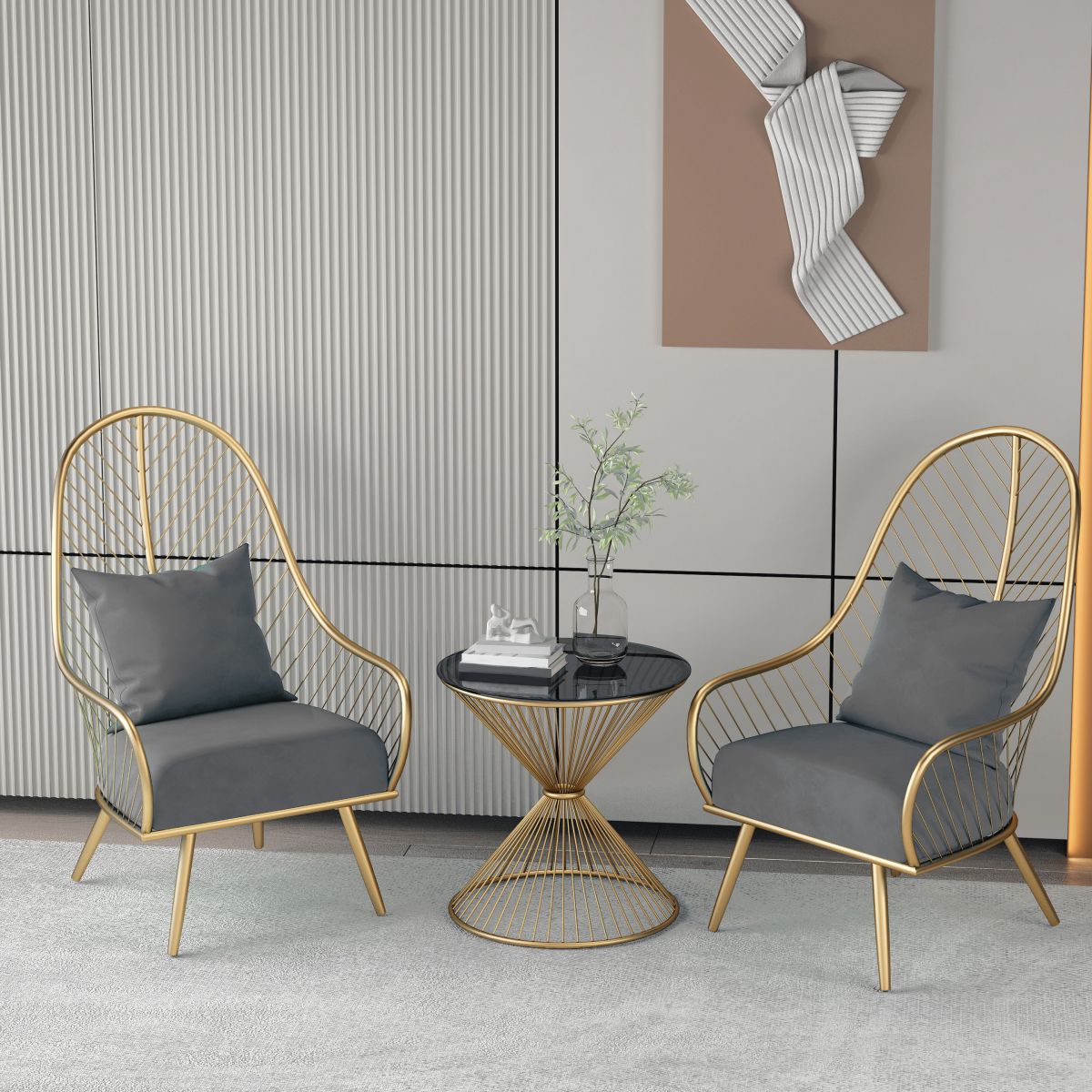 Scandinavian Style Open Back Arm Dining Chairs Linen Dining Chairs Clearhalo 'Dining Chairs' 'Dining Tables & Seating' 'dining_chair' 'furn' 'furn_dining_chair' 'Furniture' 'furniture_dining_chair' 'Kitchen & Dining Furniture' 1200x1200_b098d69e-48fd-4357-90f3-a9c1853ae985