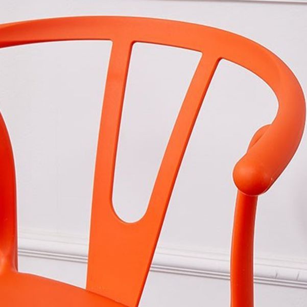 Sedia scandinava in plastica in plastica senza braccio sedia posteriore per Windsor interno