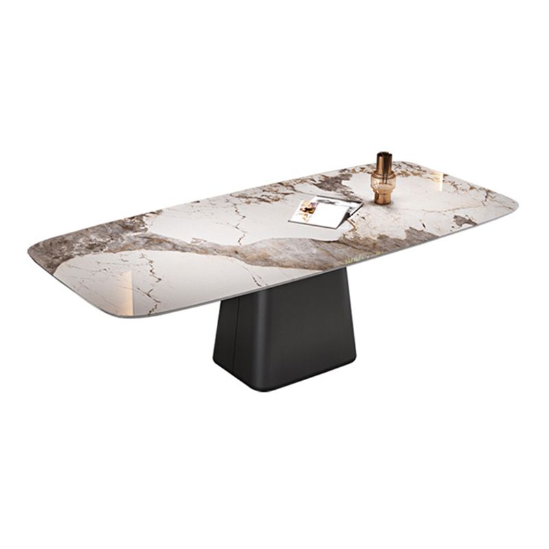 Modern Dining Rectangle Table Dining Stone Table for Home Use Clearhalo 'Dining Tables & Seating' 'Dining Tables' 'dining_table' 'furn' 'furn_dining_table' 'Furniture' 'Kitchen & Dining Furniture' 1200x1200_b09a95c6-96d0-4a85-ae63-eedda40b02d5