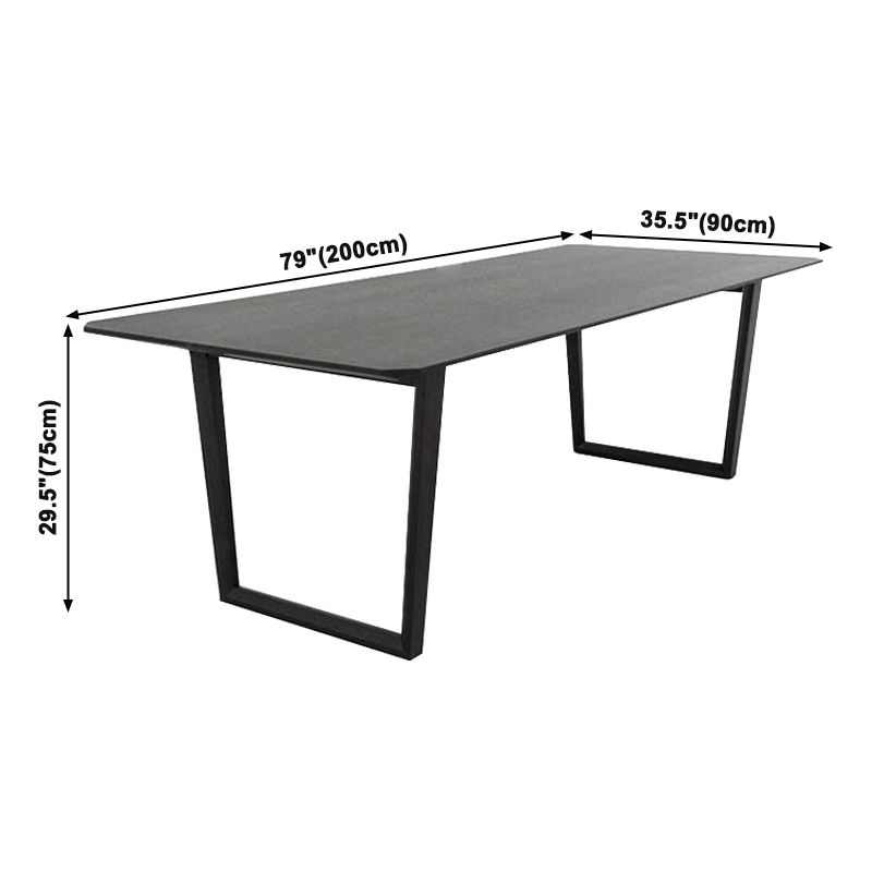 Modern Style Home Dining Table Rectangular Shape Table with Double Pedestal Clearhalo ' dining_table' 'Dining Tables & Seating' 'Dining Tables' 'furn' 'furn_dining_table' 'Furniture' 'furniture_dining_table' 'Kitchen & Dining Furniture' 'kitchen&dining_furn' 'kitchen' 'kitchen_dining_table' 1200x1200_b09b175a-015a-48ef-91d4-0b4e3b8d9a9b