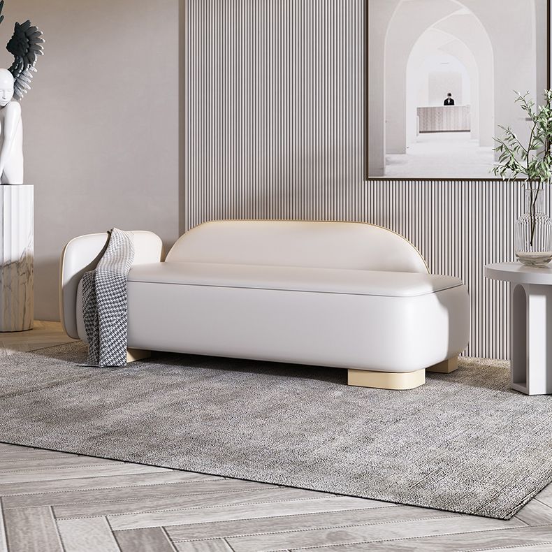Living Room Chaise Recessed Arms Nordic Chaise Lounge with Leather Upholster Clearhalo 'Chairs & Seating' 'Chaise Lounge' 'chaise_lounge' 'furn' 'furn_chaise_lounge' 'Furniture' 'Living Room Furniture' 1200x1200_b09b5971-4d62-4e94-8c24-71bd22da945d