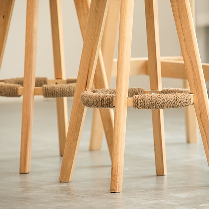Scandinavia Style Bar-stool Wooden Legs Round Seat for Restaurant Bar Clearhalo 'Bar Furniture' 'Bar Stools' 'bar_stools' 'furn' 'furn_bar_stools' 'furniture_bar_stools' 'Kitchen & Dining Furniture' 'kitchen&dining_furn' 'kitchen' 'kitchen_furn' Furniture' 1200x1200_b09be0c3-2b58-4be2-a678-30e59acf489c