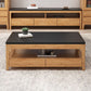 Modern 4 Legs with Storage Drawers Rectangular Single Coffee Table Clearhalo 'Coffee & Accent Tables' 'Coffee Tables' 'coffee_tables' 'furn' 'furn_coffee_tables' 'Furniture' 'Living Room Furniture' 1200x1200_b09e3b38-c514-4cb0-a9de-bbe67777ec88