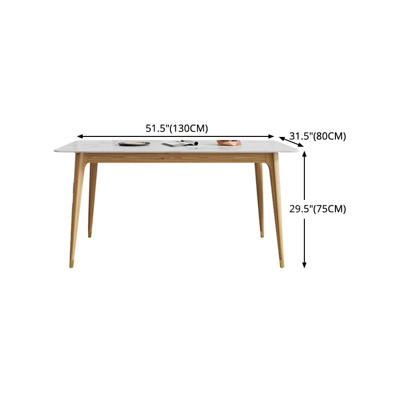 Rectangle 4 Legs Luxury Table Fixed Table with Sintered Stone