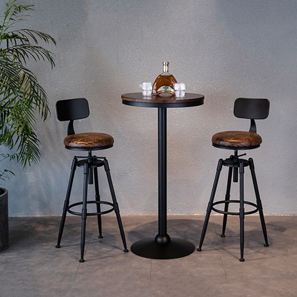 Industrial Adjustable Height Footrest Iron Bar Stool 27.55" Kitchen Stool with Black Legs Clearhalo 'Bar Furniture' 'Bar Stools' 'bar_stools' 'furn' 'furn_bar_stools' 'furniture_bar_stools' 'Kitchen & Dining Furniture' 'kitchen&dining_furn' 'kitchen' 'kitchen_furn' Furniture' 1200x1200_b09ebbbc-f1e8-446e-b56f-e3b58d48097b