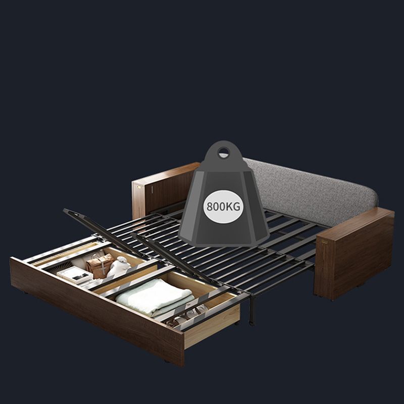 Sofá de durmiente de futón extraíble de granja de madera sólida con almacenamiento