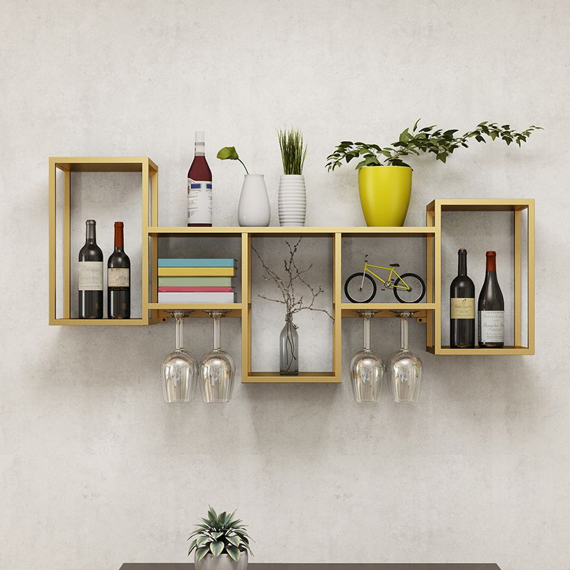 Luxe ijzeren wijnrek wandmontage wijnglas stengel rekhouder