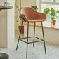 Nordic Iron Low Back Barstool Simple Indoor Tall Stool with Upholstered, 1 Piece Clearhalo 'Bar Furniture' 'Bar Stools' 'bar_stools' 'furn' 'furn_bar_stools' 'furniture_bar_stools' 'Kitchen & Dining Furniture' 'kitchen&dining_furn' 'kitchen' 'kitchen_furn' Furniture' 1200x1200_b0a02439-7da7-4a08-a1ab-c9afe5ca235b